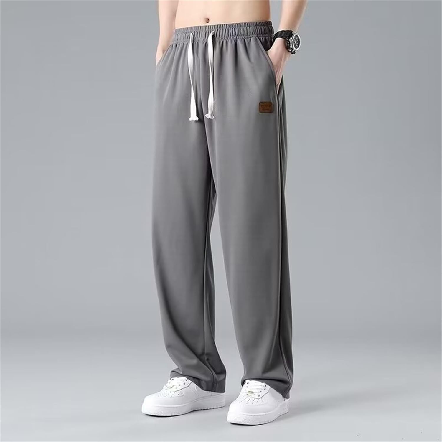 Men's Spring Summer Straight Wide Leg Pants